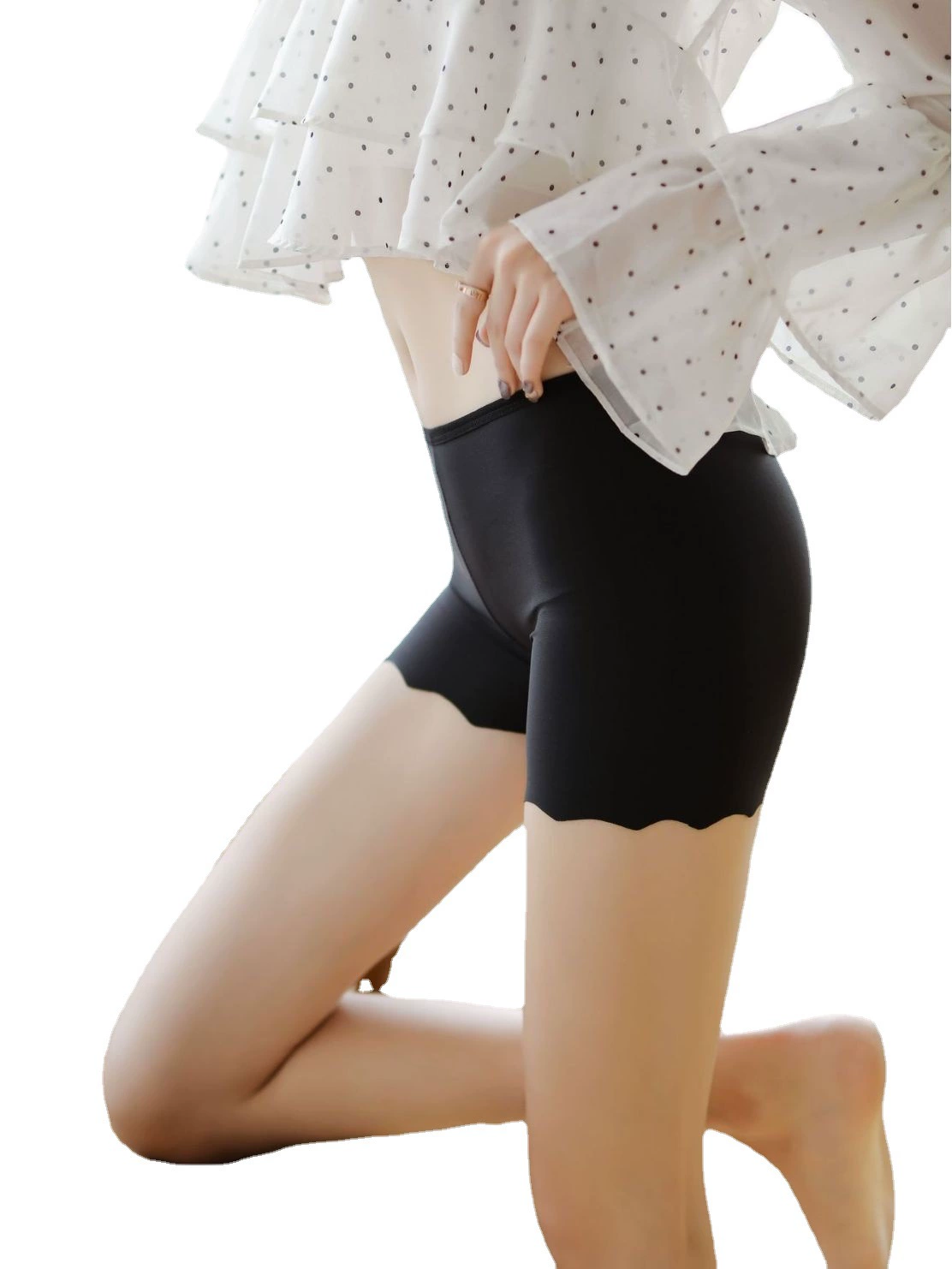 Silk White Protective Underwear, Thin Shorts, Plus Size, Comfortable, Breathable, Soft Fabric