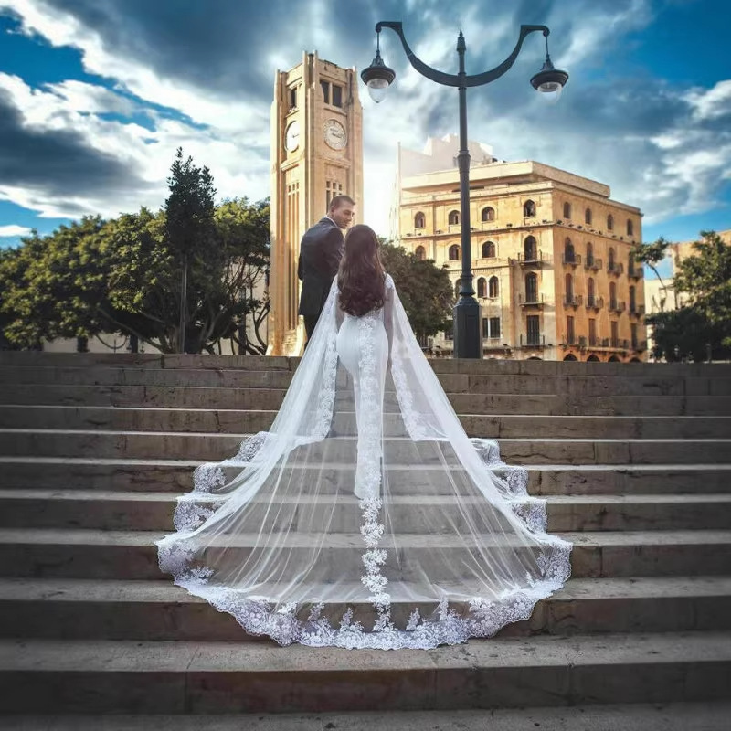 European and American One-Button Mesh Lace Shawl Transparent Cloak Bridal Cloak Hatless Embroidered Wedding Lace Shirt European and American One-Button Mesh Lace Shawl Transparent Cloak Bridal Cloak Hatless Embroidered Wedding Lace Shirt