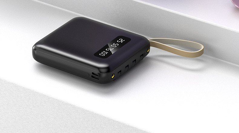 Toptan Mini Taşınabilir Kablolu Powerbank 20000mAh Kompakt Hızlı Şarj Paylaşımlı Mobil Güç Kaynağı