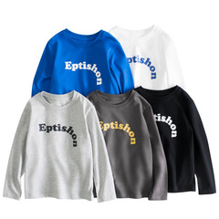 Grrr children's long-sleeved T-shirt 2024 autumn new Korean style simple and versatile printed bottoming shirt for middle and large children wholesale