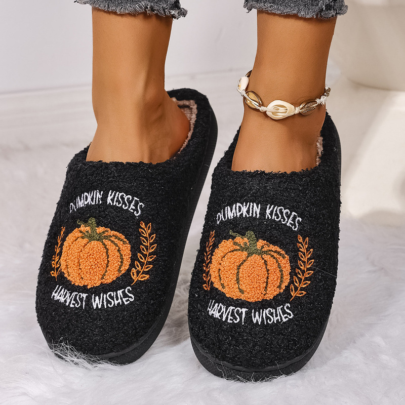 2026 New Cross-Border Winter Cotton Slippers Halloween Pumpkin Home Warm Indoor Cotton Slippers Wholesale 2026 New Cross-Border Winter Cotton Slippers Halloween Pumpkin Home Warm Indoor Cotton Slippers Wholesale
