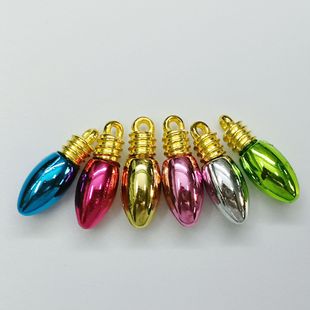 Electroplated color plastic Christmas lamp beads plastic bulb decoration Christmas plastic lamp ball 8332