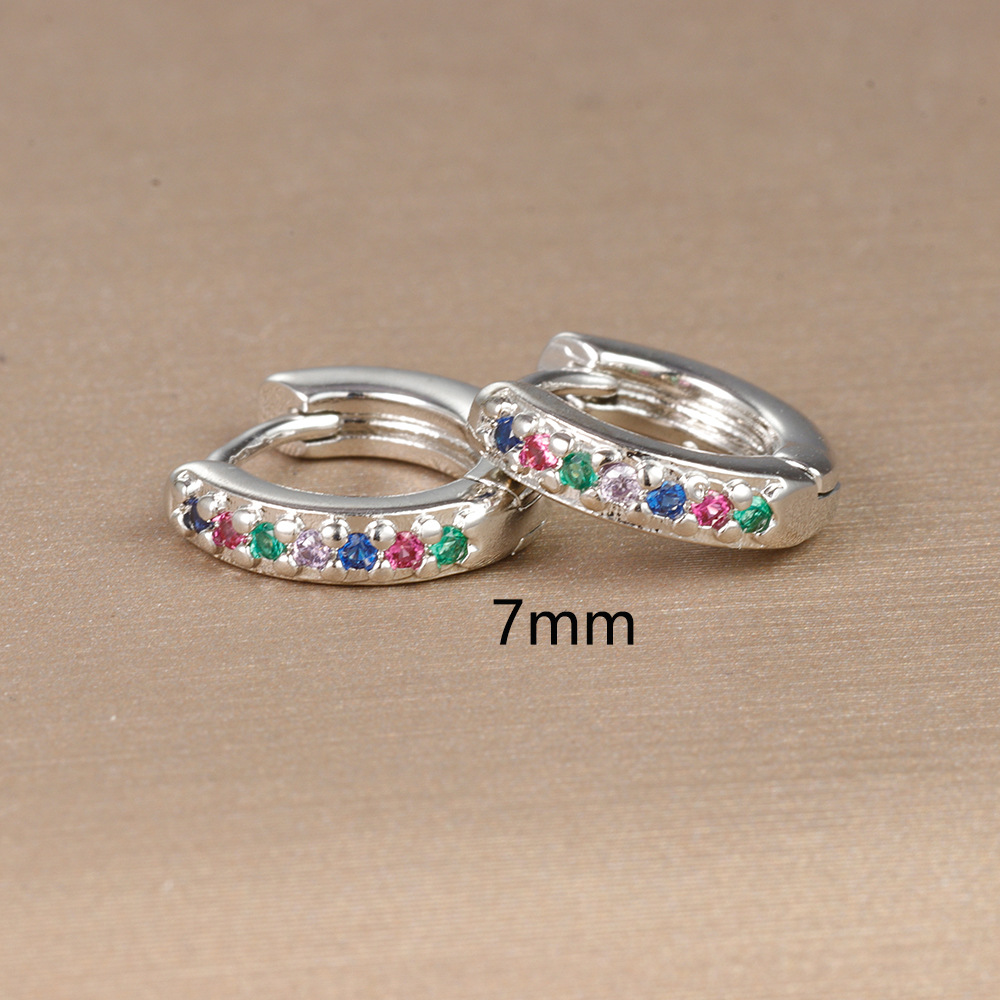 15g Weight Rhinestones Inlay Material Earrings Classification 1 Pair Quantity Daily Occasion Copper Material Geometric Pattern Women's Gender Plating, Inlay Design Simple Style Style 1 Pair Simple Style Geometric Plating Inlay Copper Rhinestones Earrings 16
