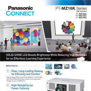 Panasonic Pt-Mz16Kl Pt-Mz13Kl Pt-Mz10Kl Large Ven Projector