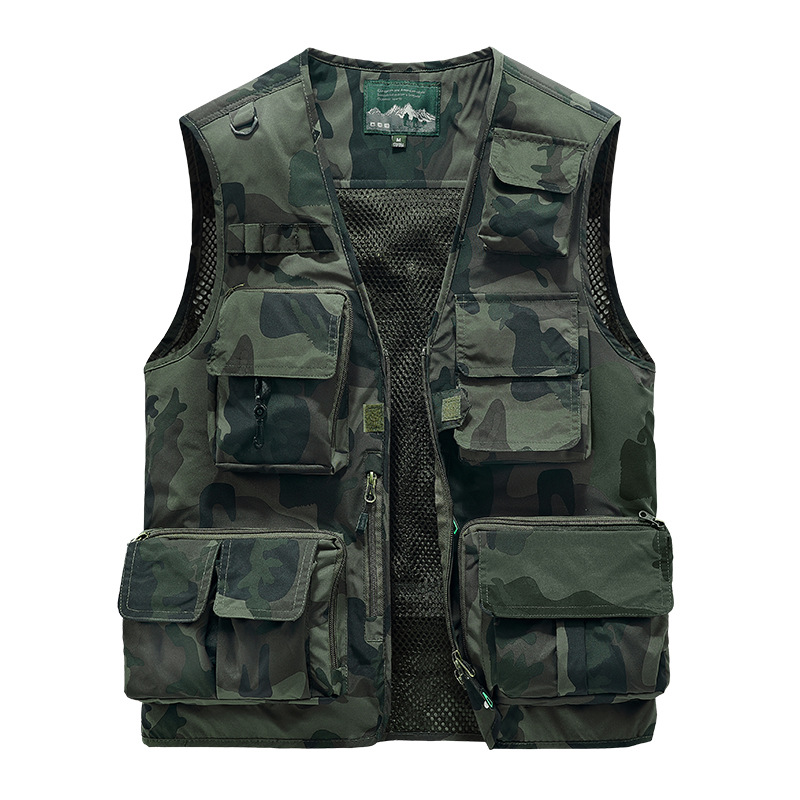 Primavera y otoño nuevo chaleco de hombre de bolsillo delgado de moda transpirable 2019 nuevo chaqueta de hombro de montaña al aire libre para hombres