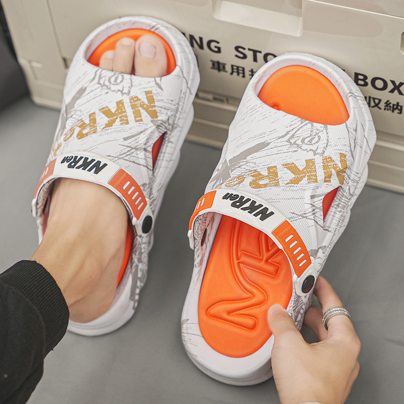 Sandalias de hombre, zapatillas de conducción de verano, zapatillas frías antideslizantes de tamaño grande, zapatillas de playa deportivas casuales.