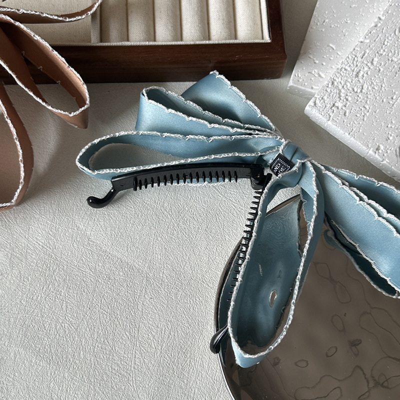 38g Weight Hair Clip Hair Accessories Type 1 Piece Quantity Casual, Holiday, Daily Occasion Cloth Material Bow Knot Pattern All Seasons Season Women's Gender Elegant, Sweet Style Elegant Sweet Women's Bow Knot Cloth Hair Clip 1