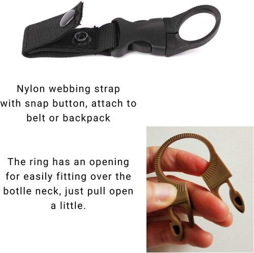 Outdoor tactical nylon backpack detachable 25mm webbing buckle, waist belt plastic snap fastener bottle holder