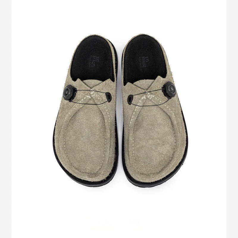 Весна 2025 новая мода ретро шнуровка с круглой головкой кенгуру повседневная версия обуви на толстой подошве, дикие мужские и женские Бокен тапочки