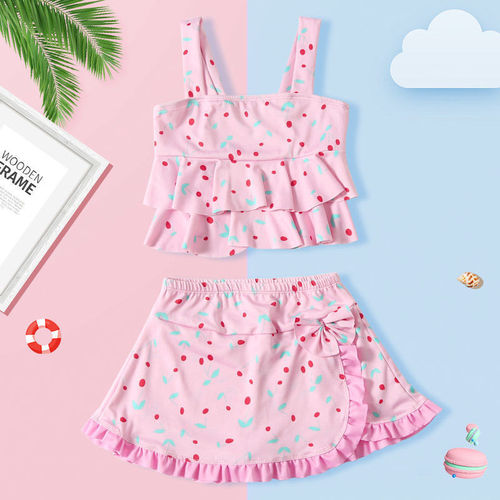 Children's swimsuit for girls, separate style, 2025 summer, for big kids, baby bikini princess dress style swimwear