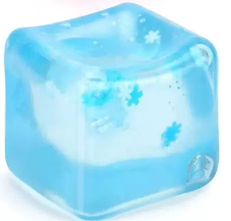 5.5 square crystal mud snowflake pinch fun-blue