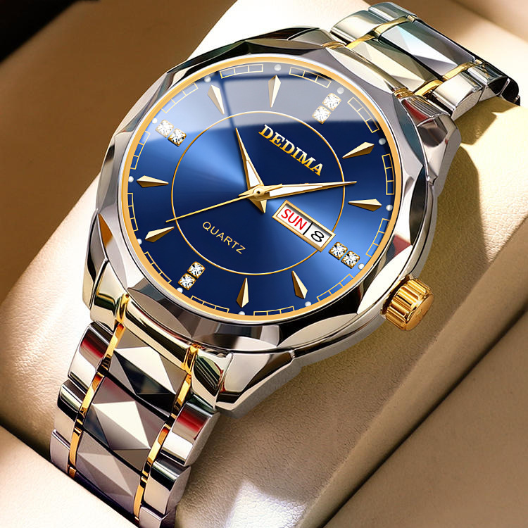 100g Weight Tempered Glass Mirror Material Stainless Steel Strap Material Watch Classification Pointer Display Type Butterfly Double Snap Buckle Style Round Dial Shape Business, Daily Occasion Quartz Movement Color Block Pattern Men's Gender Elegant, Classic Style Style Elegant Classic Style Color Block Butterfly Double Snap Quartz Watch Men's Watches 5