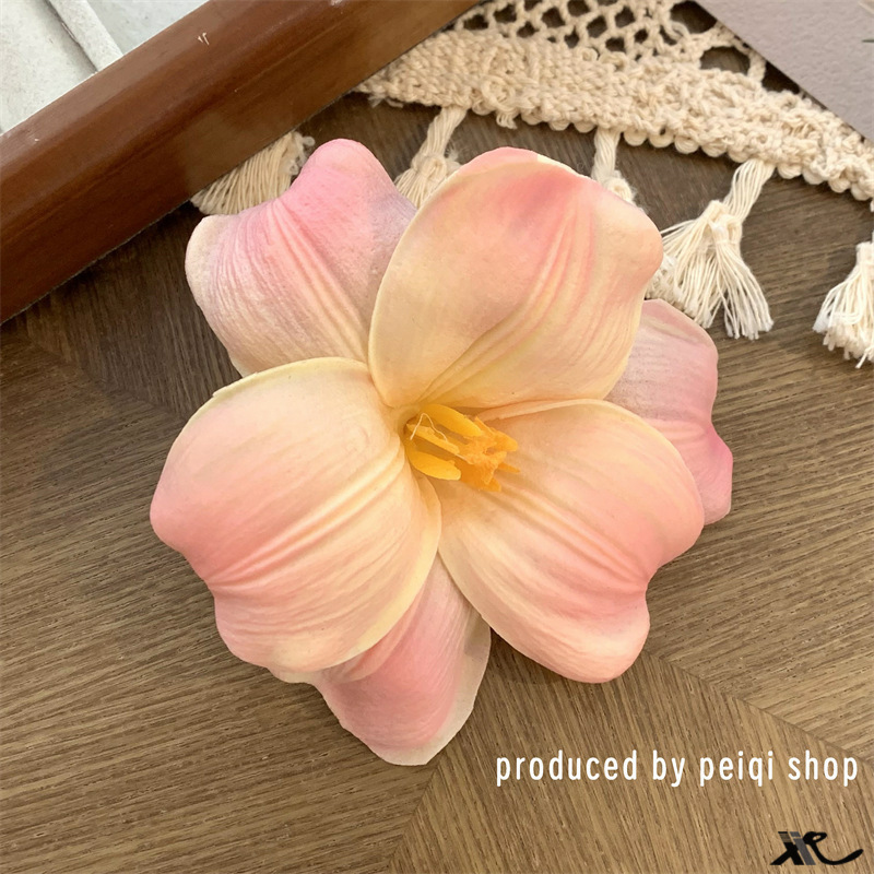 梦幻蓝山茶花发夹仿真花朵侧边夹甜美清新纯欲风海边度假饰品|undefined