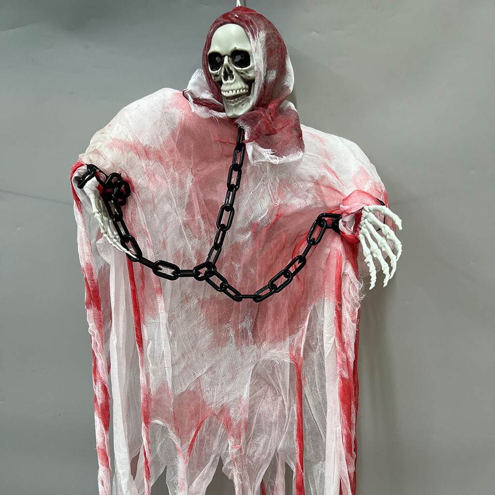 Halloween colgando ropa fantasma Halloween gasa tatted tela cráneo Ropa Decoración de la habitación gasa Decoración Ropa de hilo fino