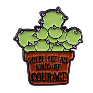 There are all kinds of courage and succulent cactus brooch