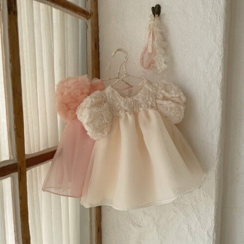 Korean-style fairy-tale cute baby girl full moon dress summer toddler princess dress soft and skin-friendly chiffon dress