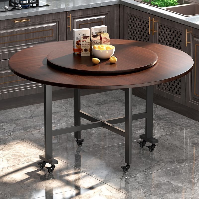 Mesa plegable móvil simple mesa redonda mesa de comedor creativa mesa de comedor casa pequeña mesa rural plegable gran mesa redonda image 1