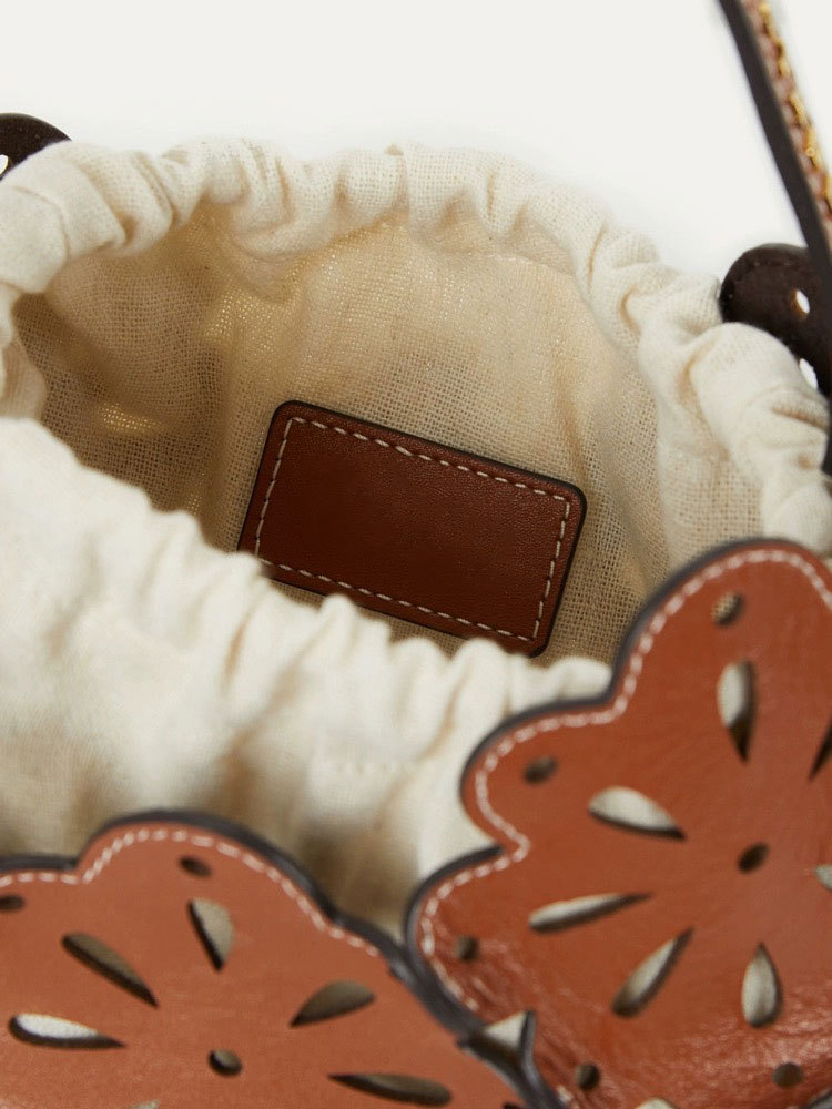 Bolsa de ombro bucket com patchwork floral para mulher_voghion.com