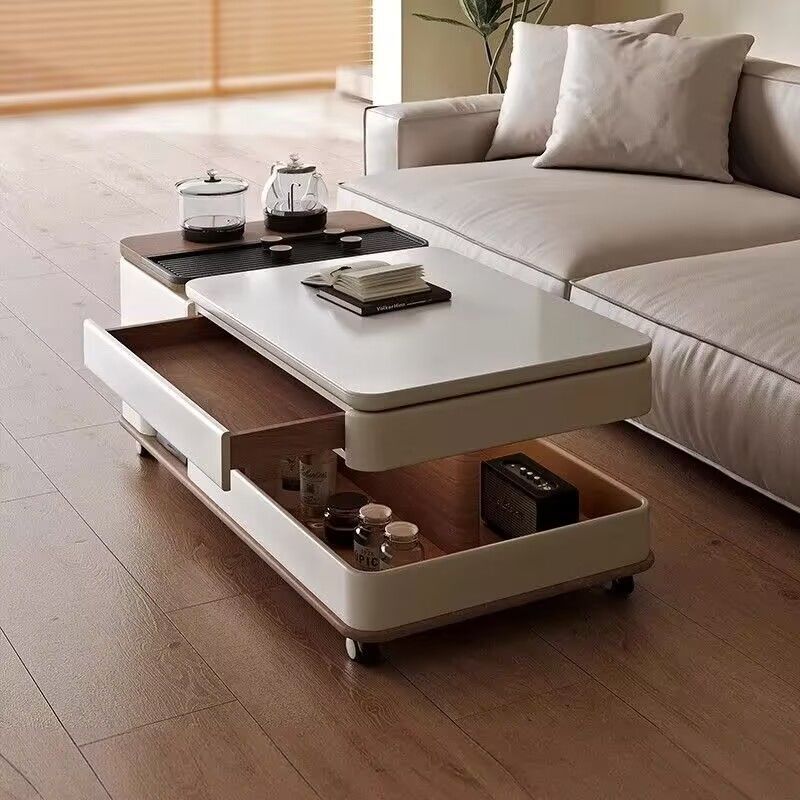 客厅茶几家用泡茶现代简约功夫轻奢新款可移动岩板多功能小桌茶几