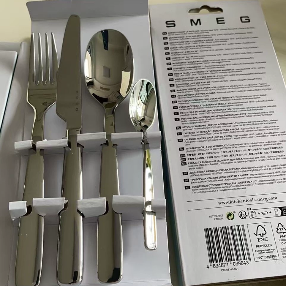 (Cross-border trading), tableware, set, spoon, fork stainless steel, 4 piece set