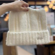 猫耳朵针织毛线帽女秋冬韩系可爱防寒护耳冷帽显脸小保暖套头帽子