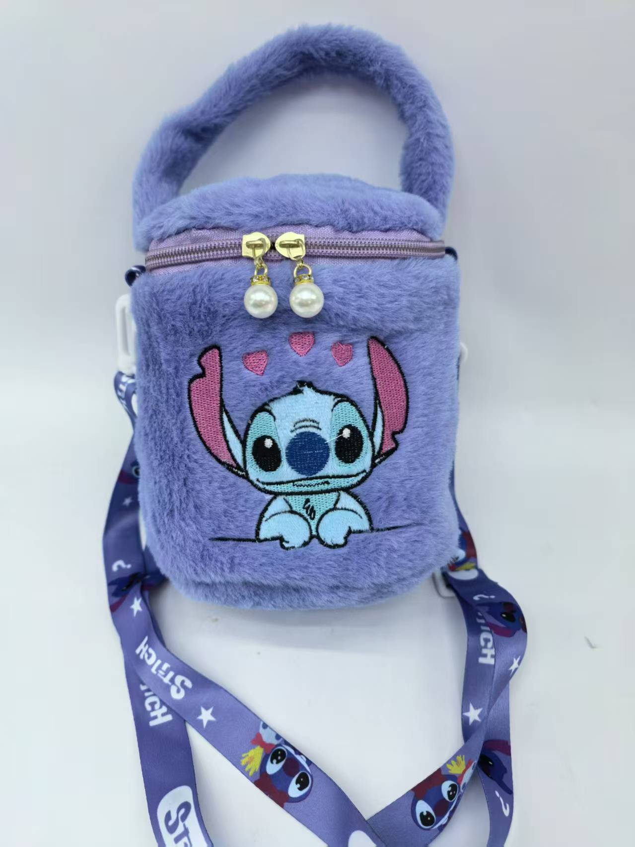 Portable cosmetic bag purple 15*16*14cm / 30cm