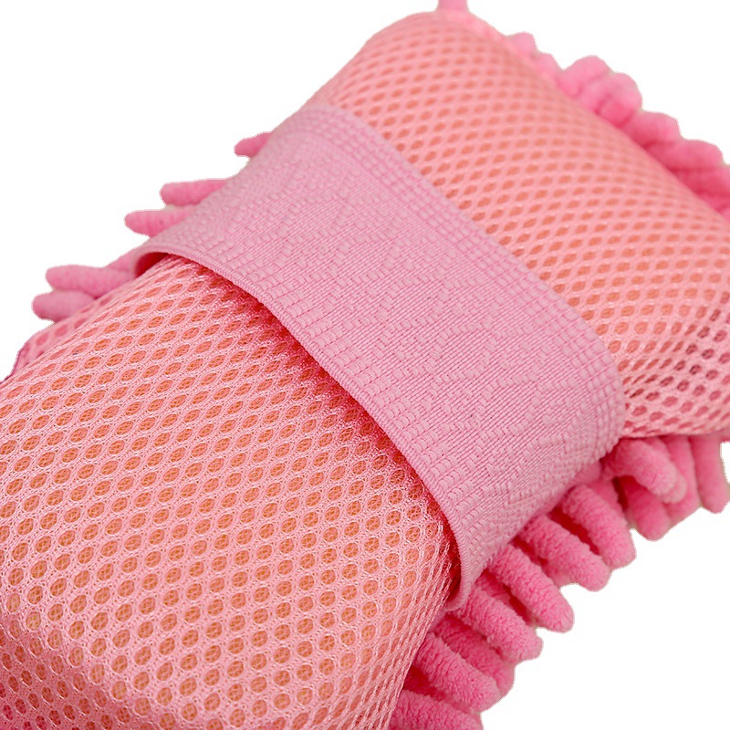 Jia Yi guantes de limpieza multifuncionales lavado de autos guantes de trapo multifuncionales para el hogar Limpieza de autos de coral de doble cara gris image 6