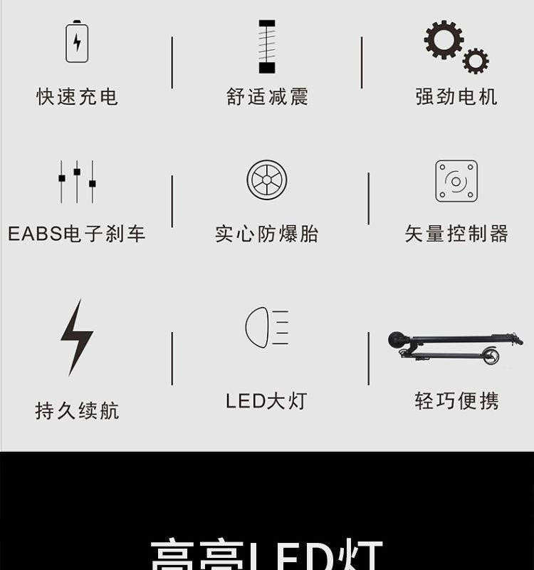 Electric Scooter, Portable Foldable for Commute
