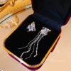 Advanced retro high quality earrings from pearl, European style, high-quality style, wholesale