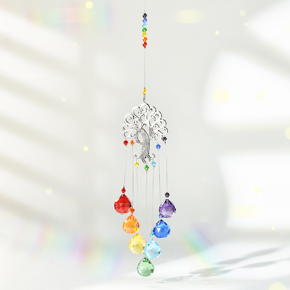Pastoral Devil's Eye Artificial Crystal Wind Chime Artificial Decorations display picture 2