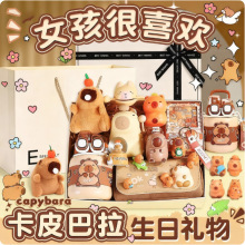 优选卡皮巴拉冬季儿童保温杯文具套装小挂件钥匙扣伴手礼生日礼物