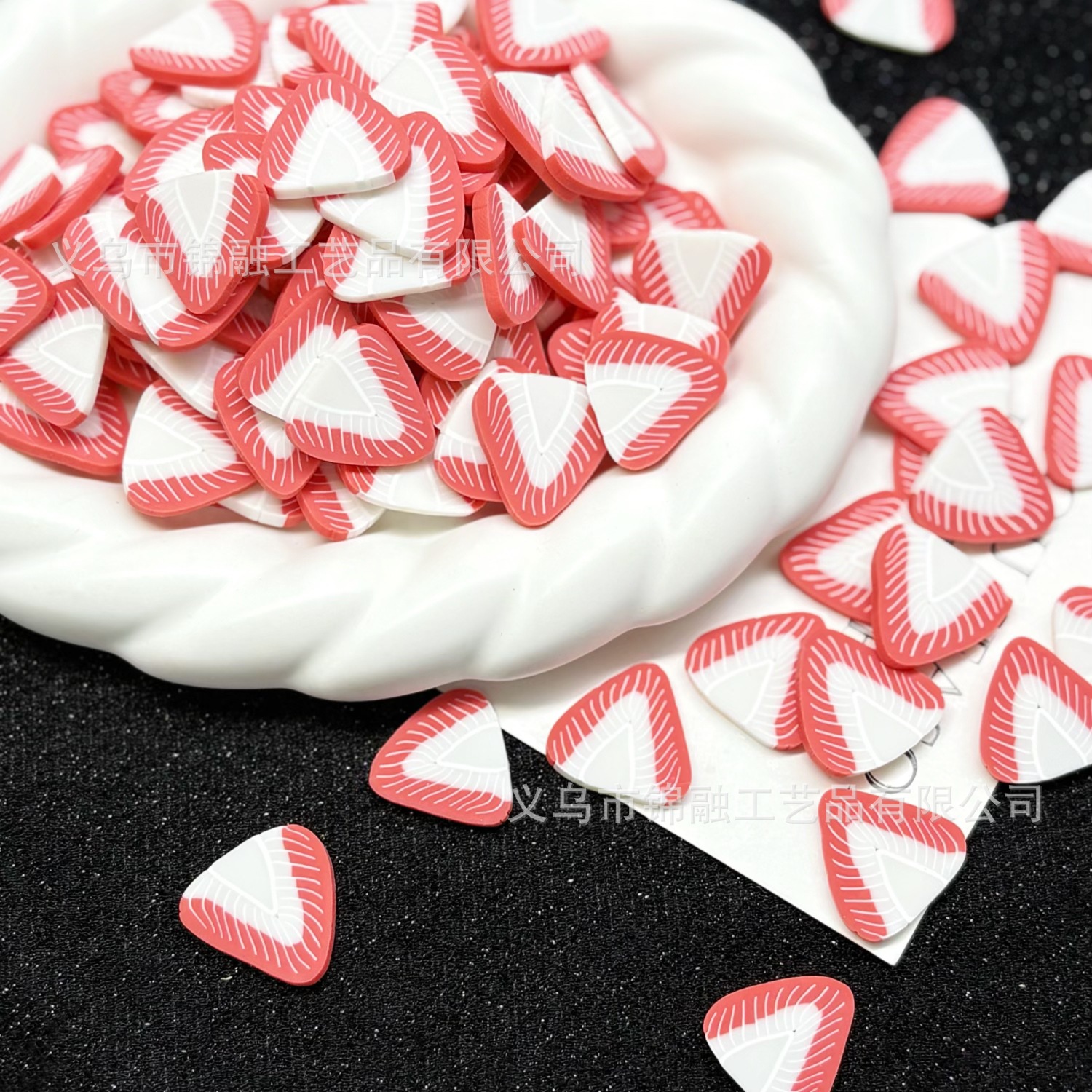 Strawberry soft clay slices (large)