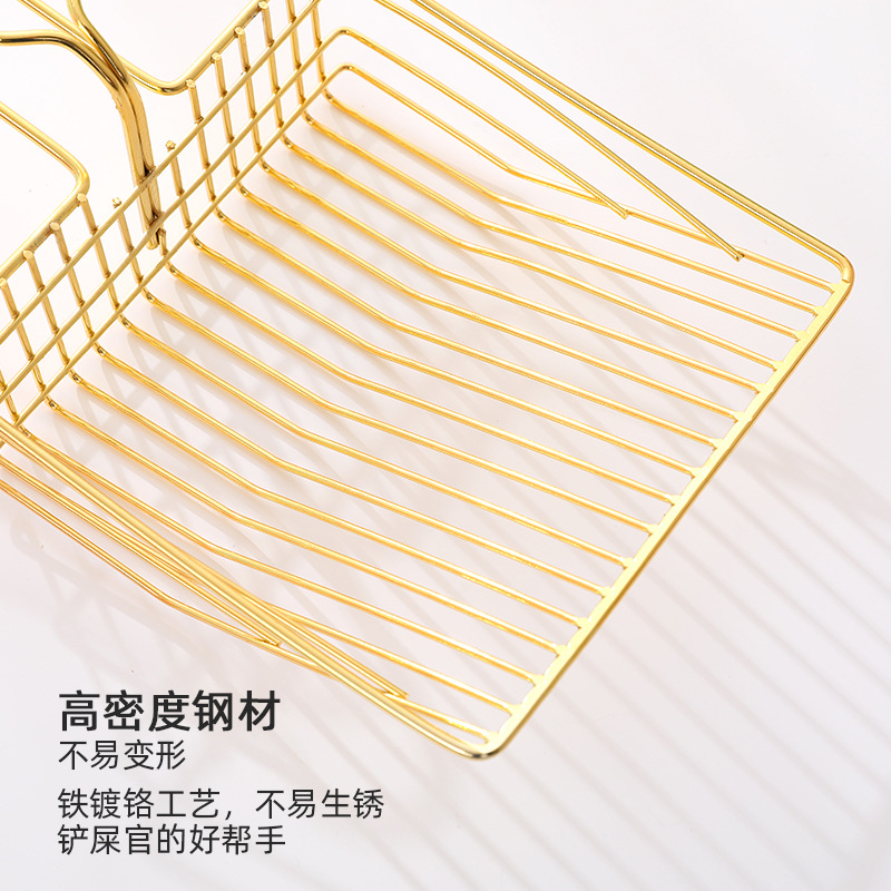 Hawo pala de arena de gato de metal pala de arena de gato de acero inoxidable grande pala de limpieza de aleación de gato filtro de mierda de gato suministros para mascotas