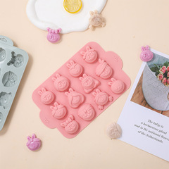 新しいさまざまなラブブモデルムースデザート食品グレードのシリコーンビスケットチョコレートベーキングラブブモールド