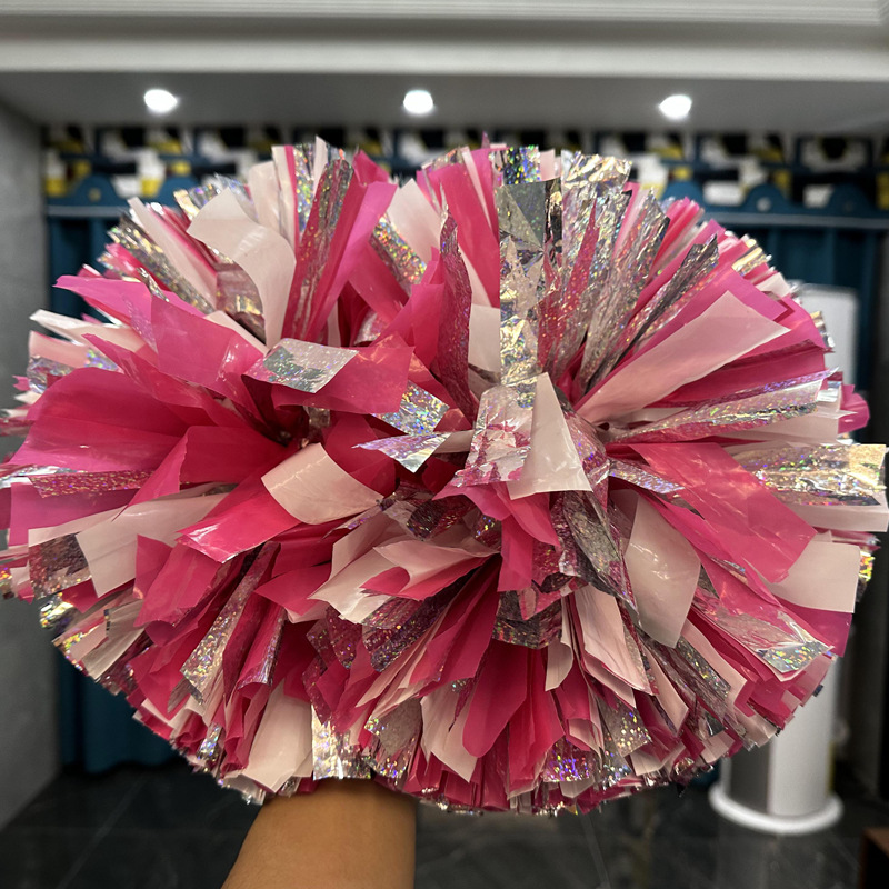 Láser brillante competencia profesional manejar porristas danza Bola de flores de mano deportes coloridos apoyos de pelota