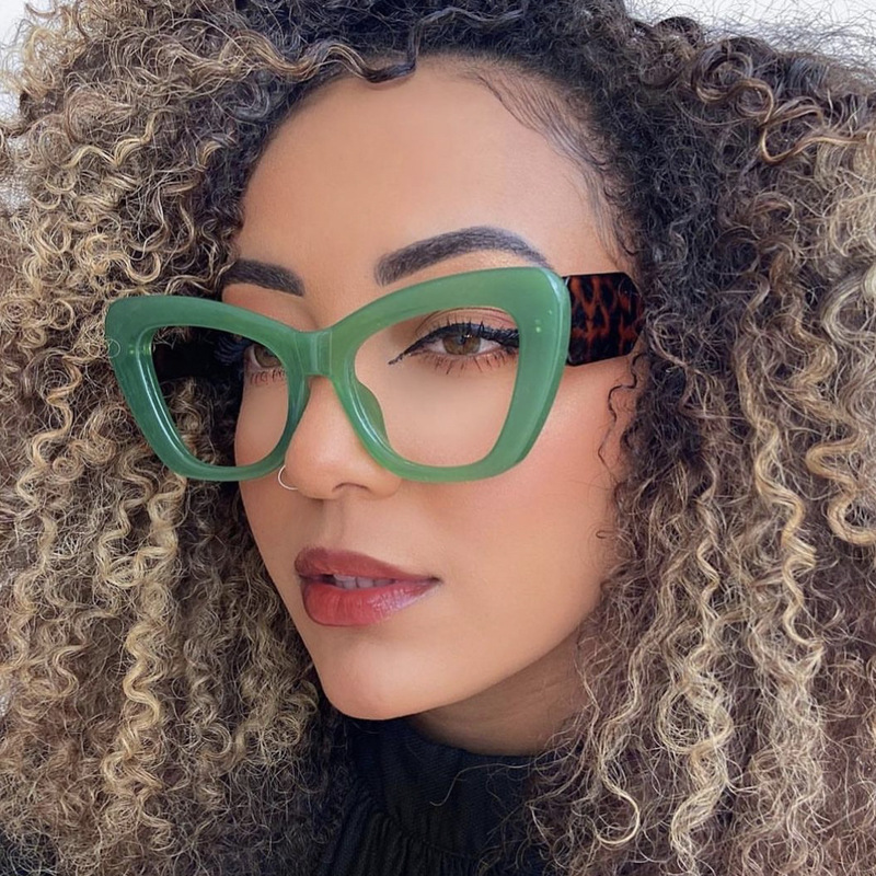 Cat-Eye Color-Blocking Non-Prescription Glasses 2023 New Ins Influencer Style Eyeglass Frames Cross-Border European and American Anti-Blue Light Glasses Frames Cat-Eye Color-Blocking Non-Prescription Glasses 2023 New Ins Influencer Style Eyeglass Frames Cross-Border European and American Anti-Blue Light Glasses Frames
