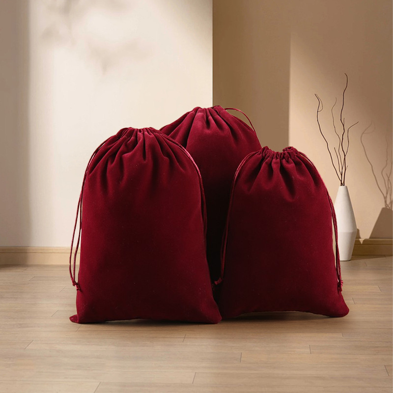 Bolsa de terciopelo de boca de Shu Corea tira de la cuerda Corea del Sur joyas de regalo de color para recibir pequeñas bolsas de tela engrosadas bolsas de regalo de joyas