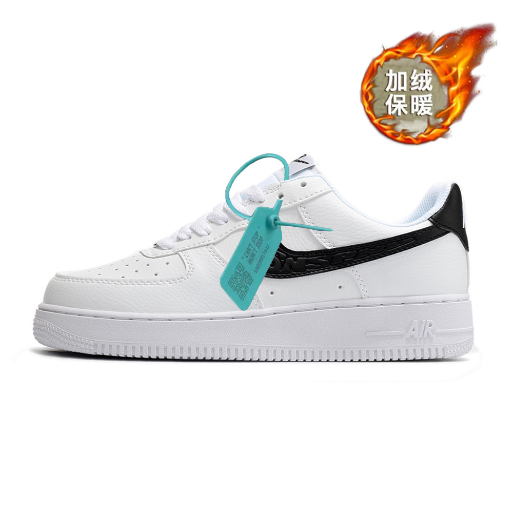 Resistente a la fiebre oficial AF1 blanco y negro panda fuerza aérea 1 zapatos de patina baja para hombres y mujeres zapatos deportivos casuales para correr Putian Dunk