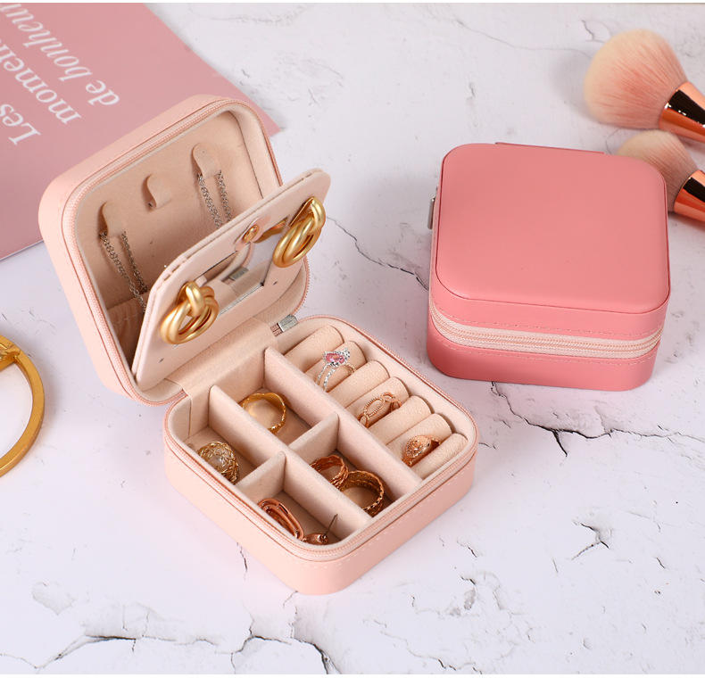 Pu Leather Material Solid Color Pattern Simple Style, Classic Style Style Simple Style Classic Style Solid Color Pu Leather Jewelry Boxes