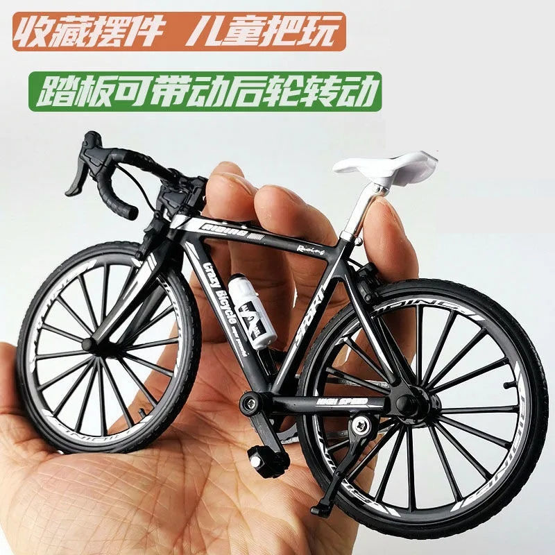 새로운 합금 자전거 1:8 미니 산악 자전거 모델 분해 벤드 레이싱 플레이 장 우홍