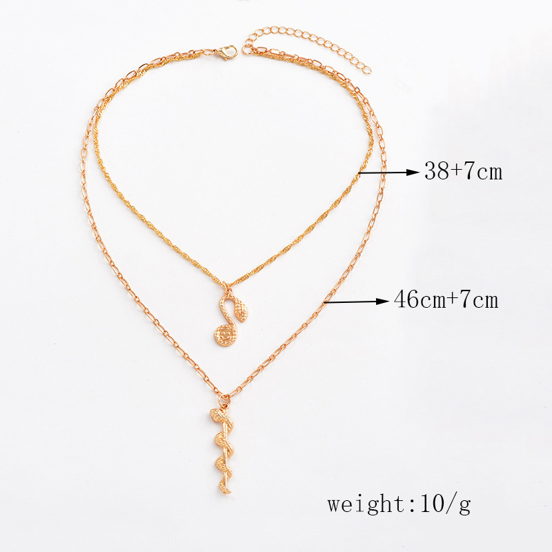 1 Piece Original Design Snake Alloy Plating Women's Layered Necklaces display picture 2