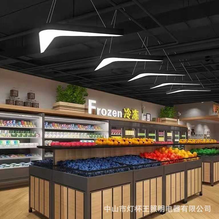 V-shaped cola de golondrina lámpara de modelado gimnasio centro comercial pasillo flecha industrial iluminación de viento industrial flecha de viento