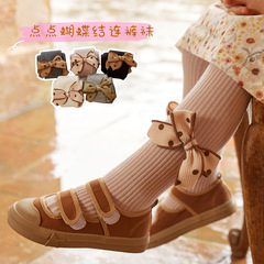 Children's Leggings Spring and Autumn Girls' Tights Infant Cotton Perle Dot Bowknot Baby Bodysuit Wholesale