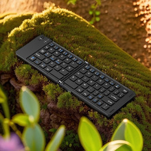 无线蓝牙两折叠键盘便携式外接适用苹果ipad华为平板笔记本电脑