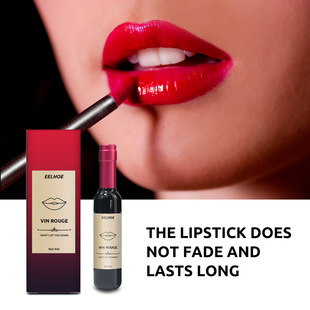 Cross-border EELHOE red wine styling lipstick non-stick cup color portable waterproof non-fading moisturizing red wine bottle lip glaze