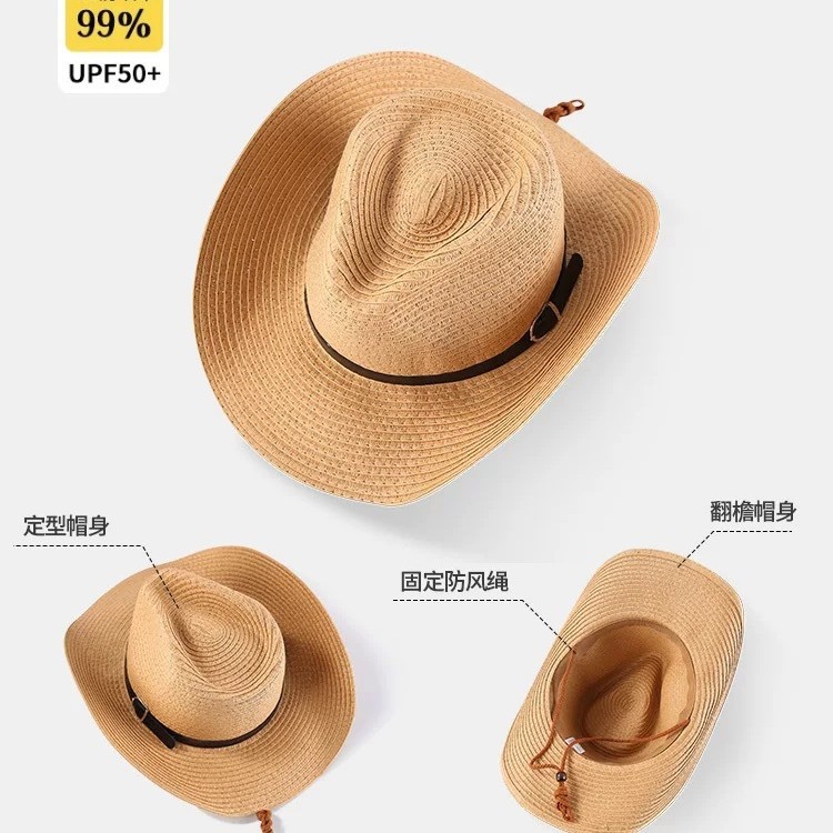 Caballero sombrero de paja para niños al aire libre montañismo gorra