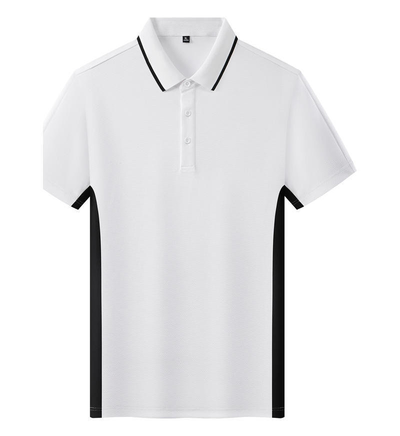 Camiseta POLO de solapa de alta gama transpirable casual de media manga nueva tendencia de verano para hombres de manga corta