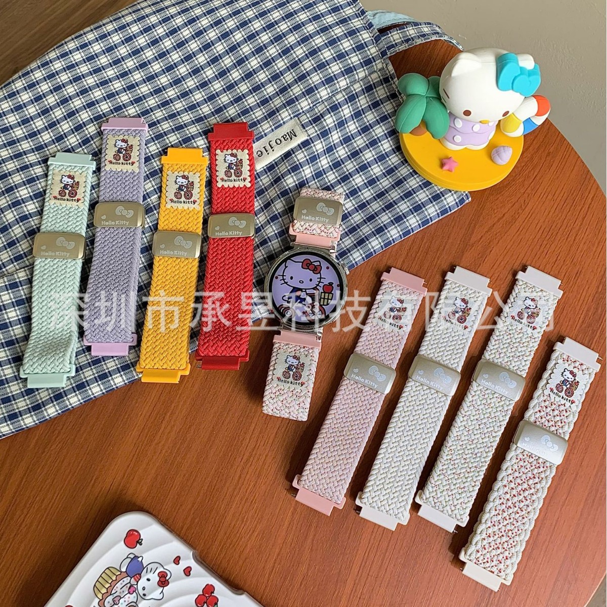 Suitable for Huawei Smart Watch Cute Kt Cycling Nylon Woven Strap 18mm 20mm 22mm