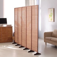 中式竹子屏风隔断折叠可移动客厅卧室遮挡家用屏风帘简约现代折屏