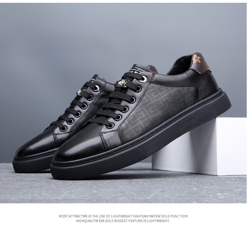 New Summer Leather Mesh Breathable Sports Casual Men S Shoes Hollow Fashion Versatile Small White_voghion.com